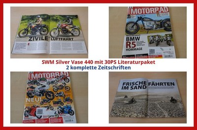 SWM Silver Vase 440 mit 30PS Literaturpaket - 2 komplette Zeitschriften