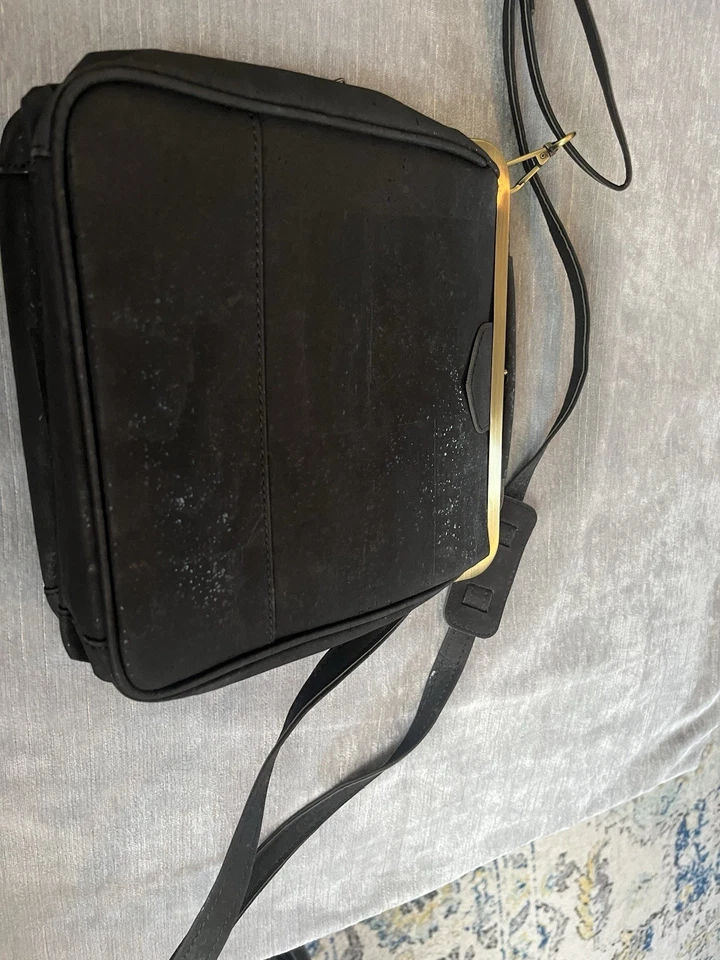 Laflore Paris Bebebark Black Cork - Convertible Crossbody Backpack Clutch - Image 4 of 4