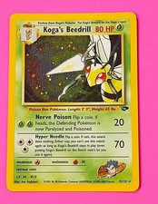 Pokemon WoTC Koga's Beedrill Holo Rare 9/132 Gym Challenge Card 2000 LP cond  on eBay