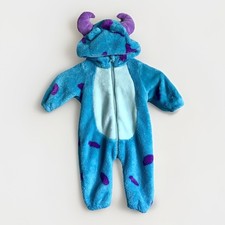 Monsters Inc Sully Costume, Super Warm Hooded Romper 6mo Blue  Purple