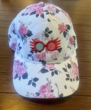 Harry Potter Luna Lovegood Floral Dad Cap Hat Adjustable Embroidered Glasses