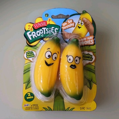 Ja-Ru Funsie Frootsies Stretchy Banana Squishy Sensory Fidget Toy Soft 2 Pack
