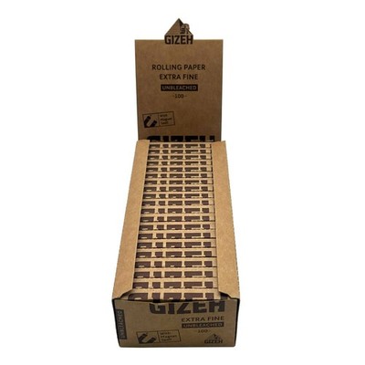 Box Gizeh UNBLEACHED Extra Fine Blättchen Magnetverschluss 20 Hefte à 100 Blatt