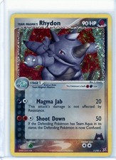 Team Magma's Rhydon EX Team Magma vs Aqua Holo ENG 11/95 90HP on eBay