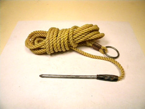 12' Yellow Braided Nylon fishing stringer