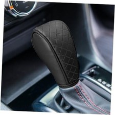 Leather Car Gear Shift Cover, Anti-Slip Dust Waterproof Gear Shifter Black