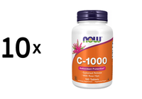 10 X Now Foods C-1000 Sustained Release (100 Tabs) (62,80 Eur/Kg)