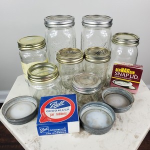 Lot Of Miscellaneous Mason Jars And Parts Ball