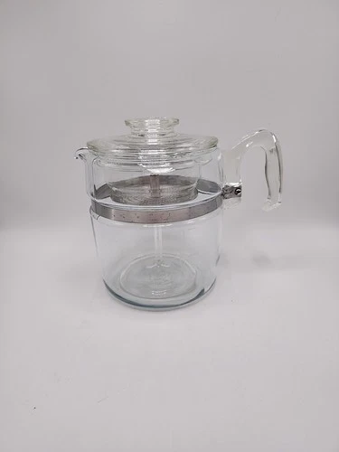 Pyrex Flameware 9 Cup Percolator Complete - #7759 - Mint Condition