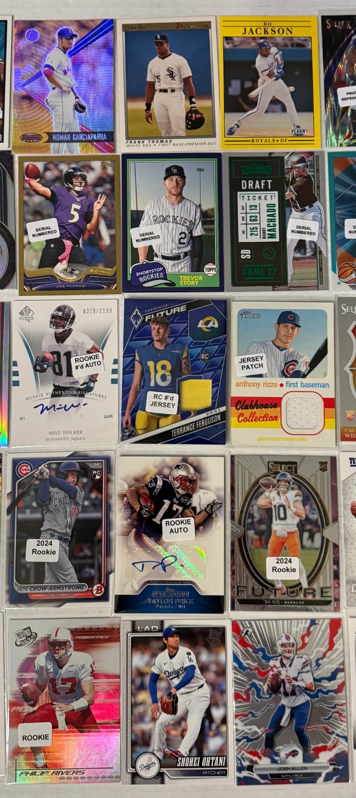 HUGE Sports CARD LOT! Patch AUTO RC Serial Numbered PRIZM, Shohei Ohtani, PCA + view 3