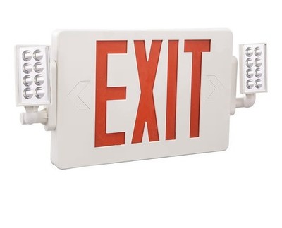 UL Listed-1 Pack Red Led Exit Sign Lights Combo with Battery For Led Exit Light.