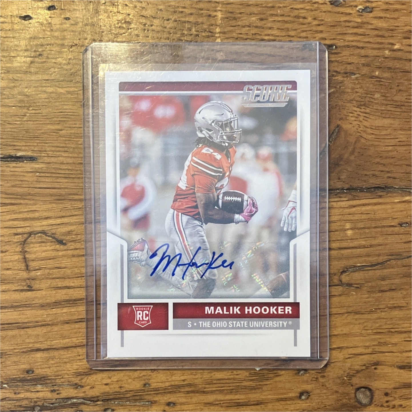 Malik Hooker Panini Score #334 Autograph