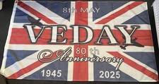 VJ DAY 80th Anniversary Flag  Normandie Landing 150cm x 87cm - Used.