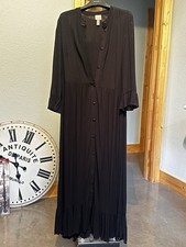ASOS Black Long Sleeve Maxi Dress Sz S