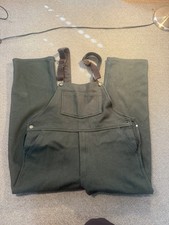 VTG Codet Bib Overalls Mens Large Green Wool Blend Pockets Hunting Outdoor 90s