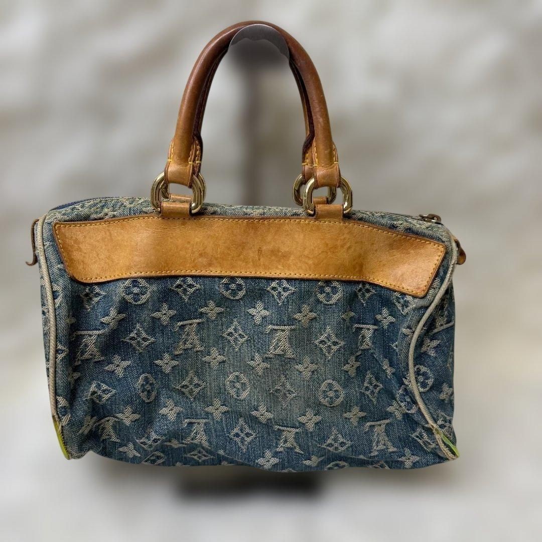 Authentic Louis Vuitton Monogram Denim Neo Speedy Handbag Blue Y2K