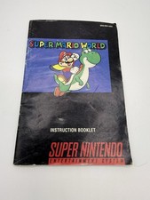 Super Mario World Super Nintendo SNES Instruction Manual Booklet ONLY U