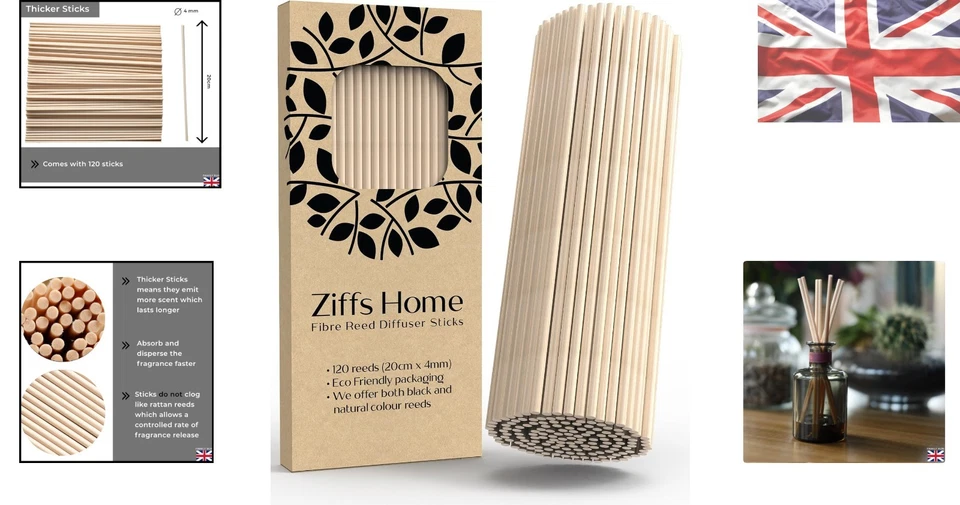 Thick 4mm Reed Diffuser Sticks - Eco-Friendly Natural Fibre for Home Fragrance - Image 2 of 4