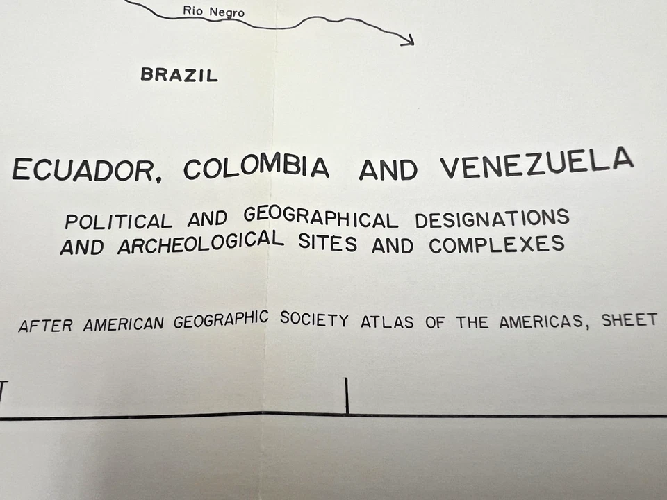 Ecuador Columbia Venezuela Political Geographical Archeological Sites Folded Map - Image 3 of 4