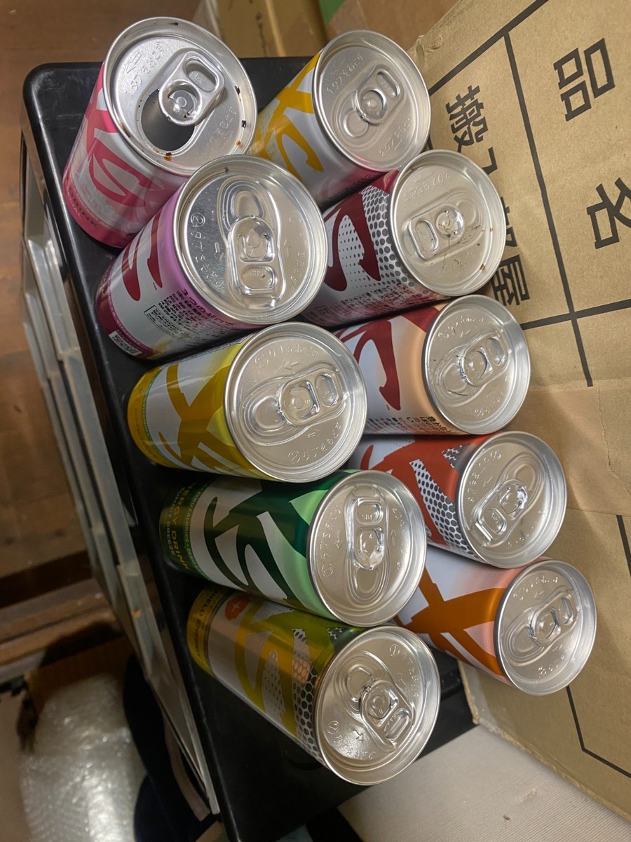 AMWAY JAPAN XS energy drink cans x8 EMPTY SEALED Yuzu BLOOD