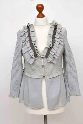Cardigan femme EVA & CLAUDI gris viscose taille S 4169 - Photo 1/4