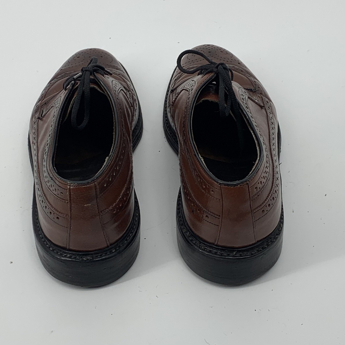 Sears VTG Long Wing Tip Dark Brown Dress Oxfords 74127 Shoes  display picture 3