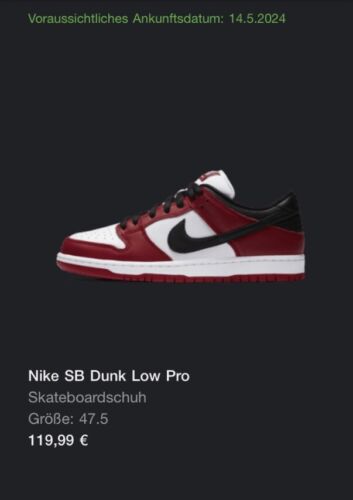 Nike Sb Dunk Low J-Pack Chicago Size EU 47.5 US 13 - Picture 1 of 1