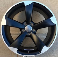 19x8.5 +35 Rotor Style Wheels For Audi A3 A4 A5 A6 A7 Q5 5X112 Black Rims Set 4