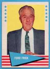 1961 Fleer #29 Ford Frick EX/EX National League President Commissioner HOF