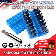 Security Tamper Proof Bit Set 33pc Torq Torx Hex Star Spanner Tri Wing Screwdriv