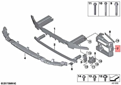 Genuine BMW X3 X4 M G01 G02 G08 X3 25iX Crash Reinforcement Right 