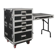 Sound Town 5-Drawer Stage Studio Storage Case Table 12mm Plywood (STRC-PROWT5D)
