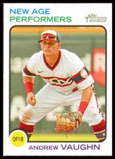 2022 TOPPS HERITAGE NEW AGE PERFORMERS #NAP25 ANDREW VAUGHN CHICAGO WHITE SOX