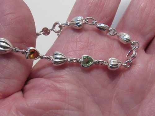 sterling silver multiple topaz bracelet