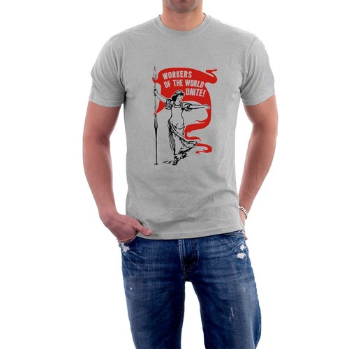 Workers of the World Unite T-shirt Socialist Class War Politics Tee by Sillytees - Picture 9 of 10
