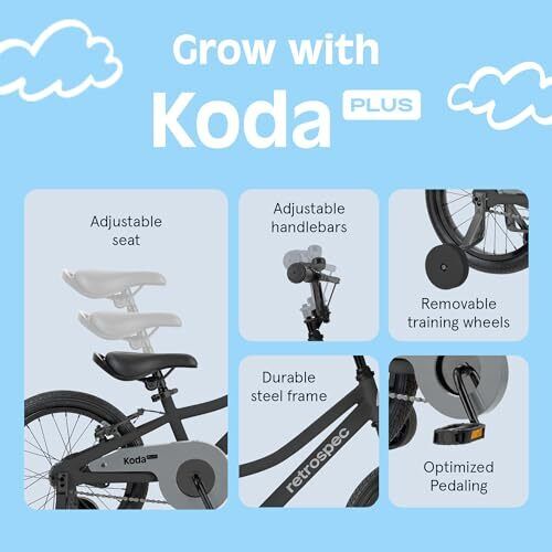 Koda Plus Kids Bike for Boys & Girls Ages 4-6 Years - 16" Black - Picture 6 of 8