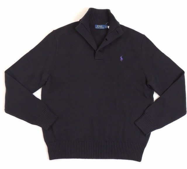 black sweater polo