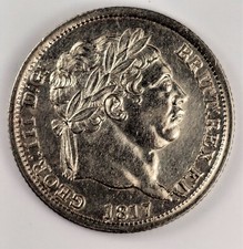 1817 George III Shilling. High grade coin, about UNC with excellent lustre.�