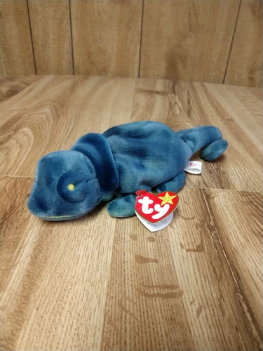 Vintage Ty Beanie Baby Rainbow The Retired Chameleon 1997 Stuffed Animal Toy