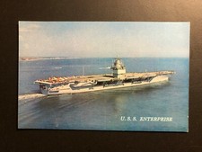 Old Vintage "U.S.S."ENTERPRISE"" Postcard Made in USA