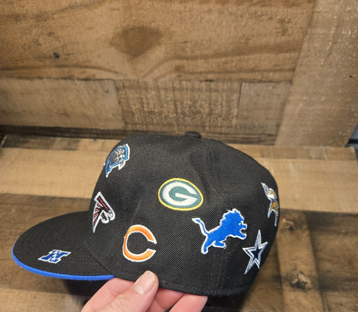 NFL Team Logos Hat Reebok On Field Size 7.25 Fitted Cap Wool