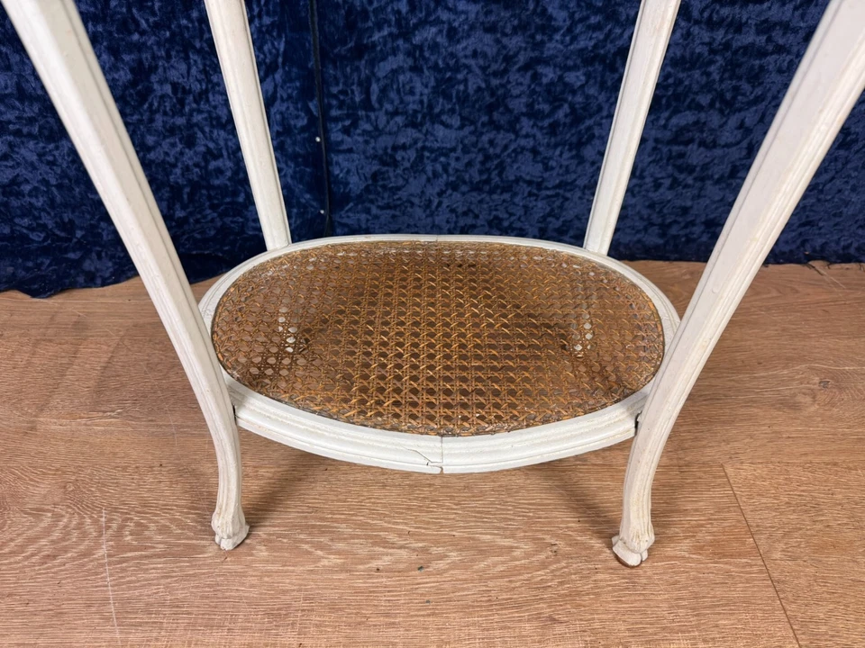 Sellette Ou Guéridon d'Appoint Style Louis XV En Bois Laqué - Photo 4/4