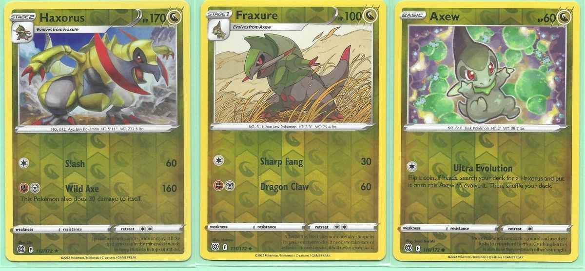 Axew Evolution Cards