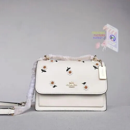 ❣️ C0ACH 2858 Klare Crossbody With Daisy Embroidery BAG WOMEN Original BESTDEAL