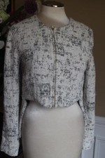 DEREK LAM 10 CROSBY Hi-Lo Zip Front Jacket 4 ja700