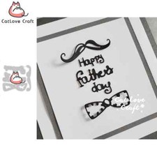 Father's Day Mustache Bowtie Metal Cutting Dies Scrapbooking Card Making Craft