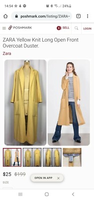 yellow duster coat
