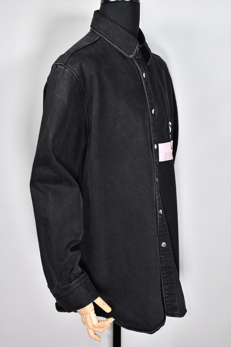 RAF SIMONS SS18 Carry Over Denim Shirt 黒 Raf Simons Detroit S/S'18 Carry Over Denim Shirt size M | eBay