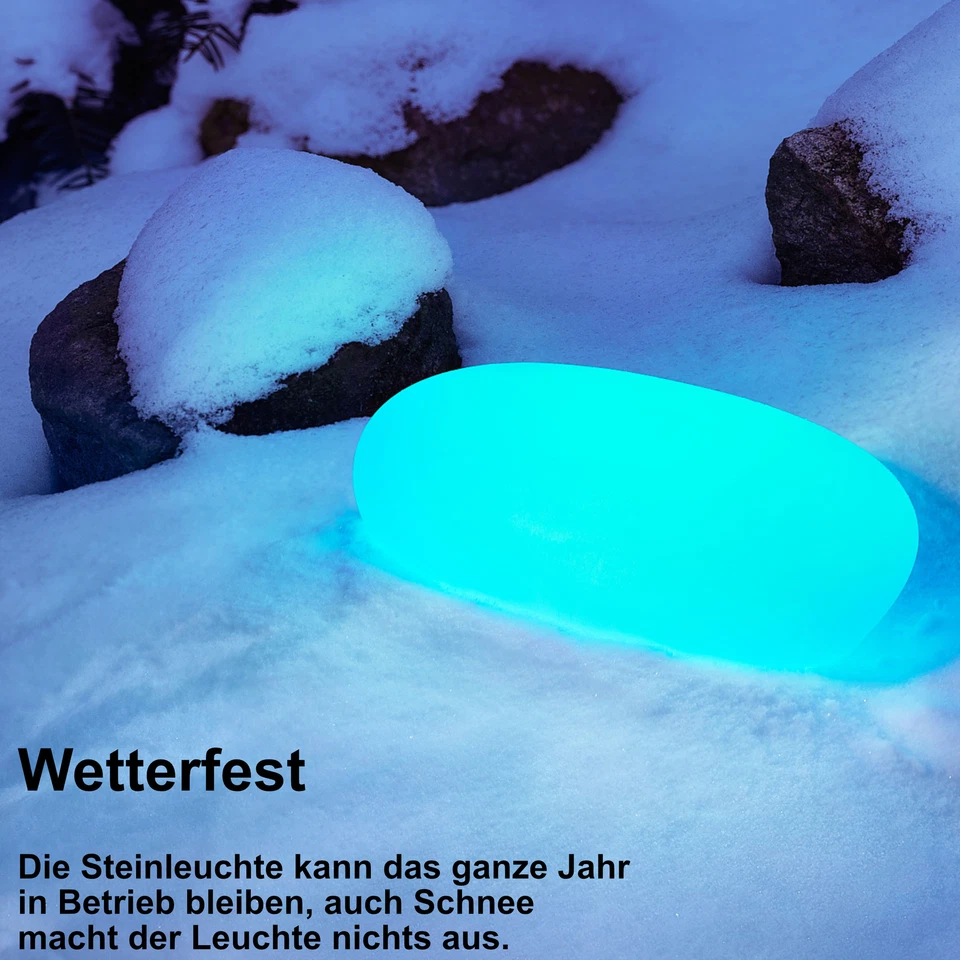 Lampe Solaire Pierre 40Cm Lampe Solaire Jardin Extérieur Boule - Photo 4/4