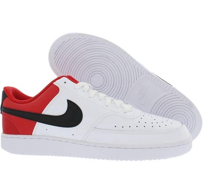nike white & red court vision trainers